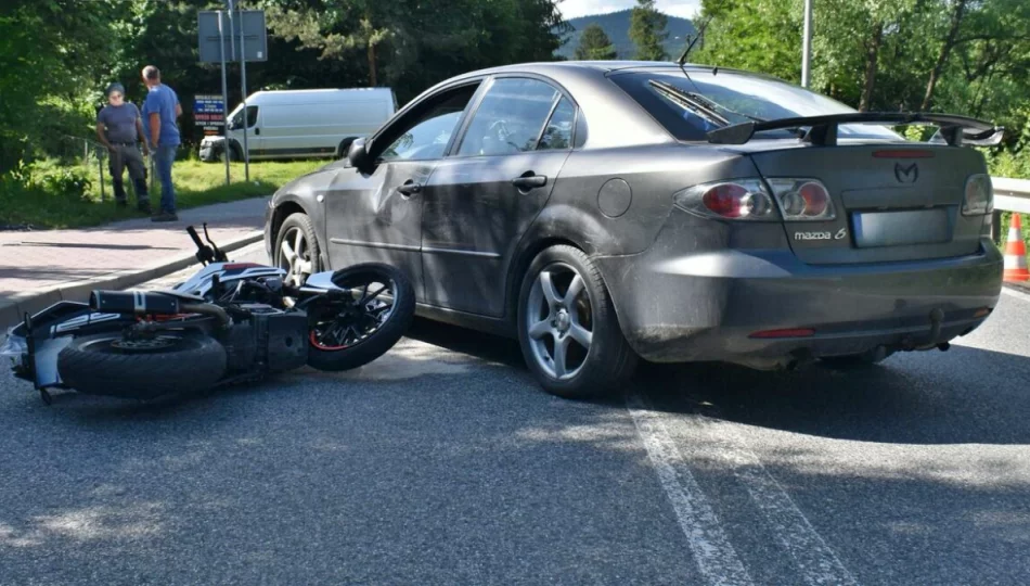 Wymusił pierwszeństwo na motocykliście, 17-latek w szpitalu - zdjęcie 1