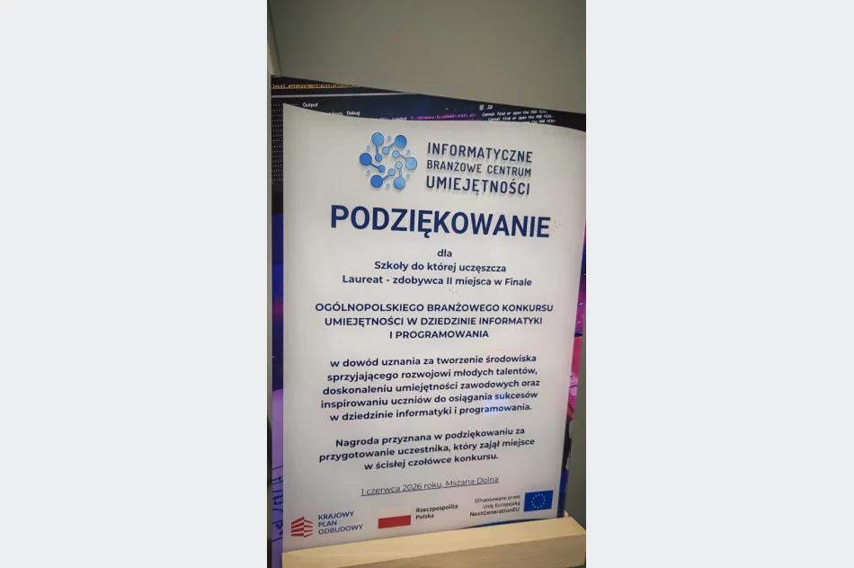 Zdobył II w ogólnopolskim konkursie IT - zdjęcie 2