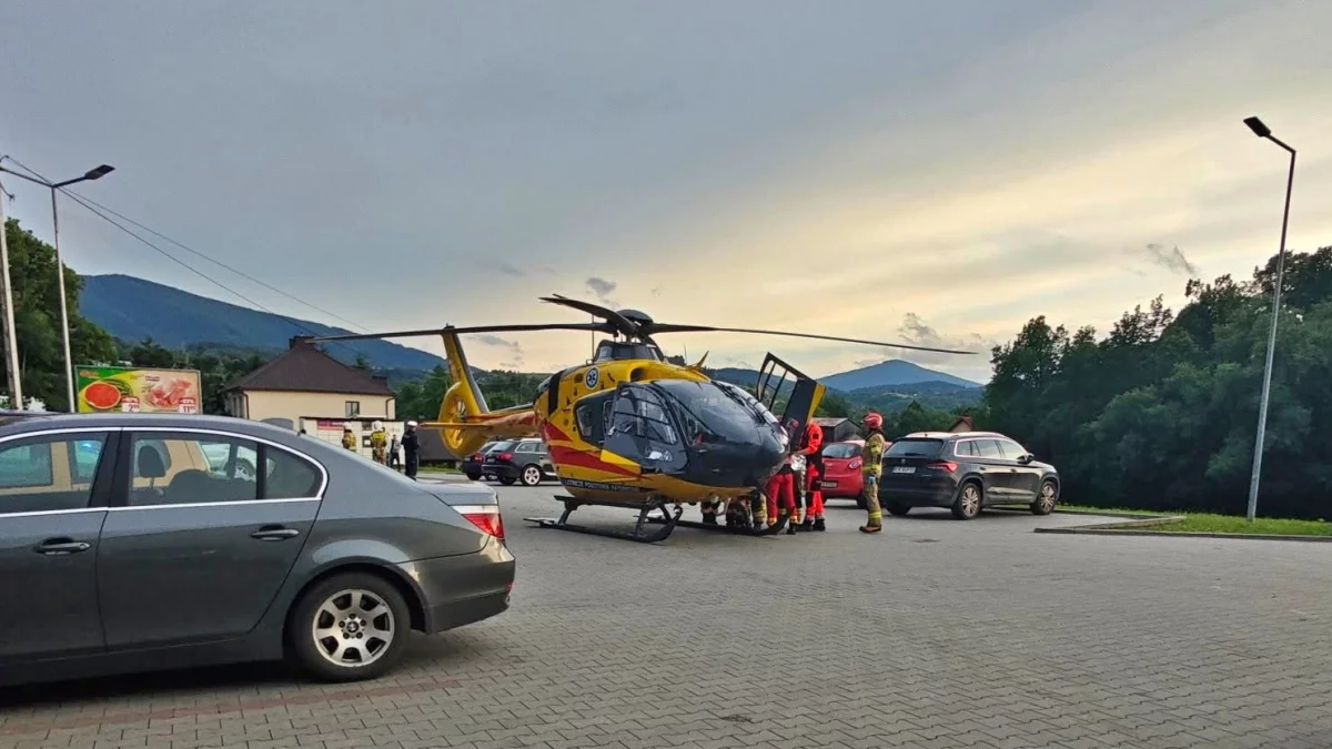 Wypadek na hulajnodze. 14-latek zabrany przez śmigłowiec LPR