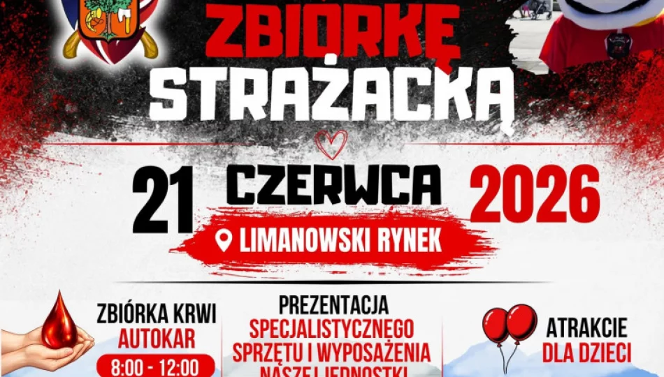 Zbiórka Strażacka OSP Limanowa 21 czerwca na limanowskim rynku - zdjęcie 1
