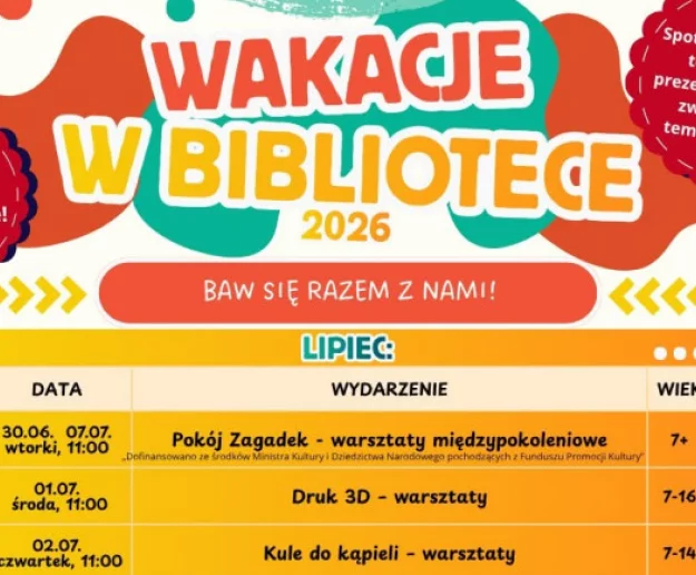 Wakacje pełne przygód, nauki i kreatywności w Miejskiej Bibliotece Publicznej - Zdjęcie główne