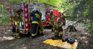 Ogień zniszczył budynek gospodarczy. Strażacy bronili domu - zdjęcie 5