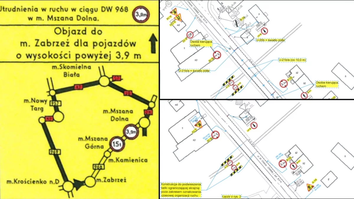 Wahadło na DW 968. Kierowców czekają spore utrudnienia w ruchu 